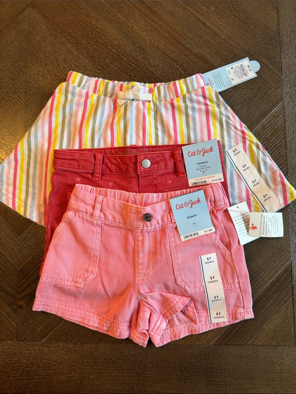 Cat & Jack Girls Shorts & Skort Bundle Toddler Size 5T New NWT